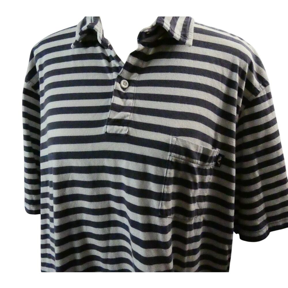 Vineyard Vines Men's Large Polo Shirt Pima Cotton Nautical Striped Preppy Golf
